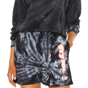 NEW 'Try Me' cropped shorts  by Sami Ryan black tie dye Size L